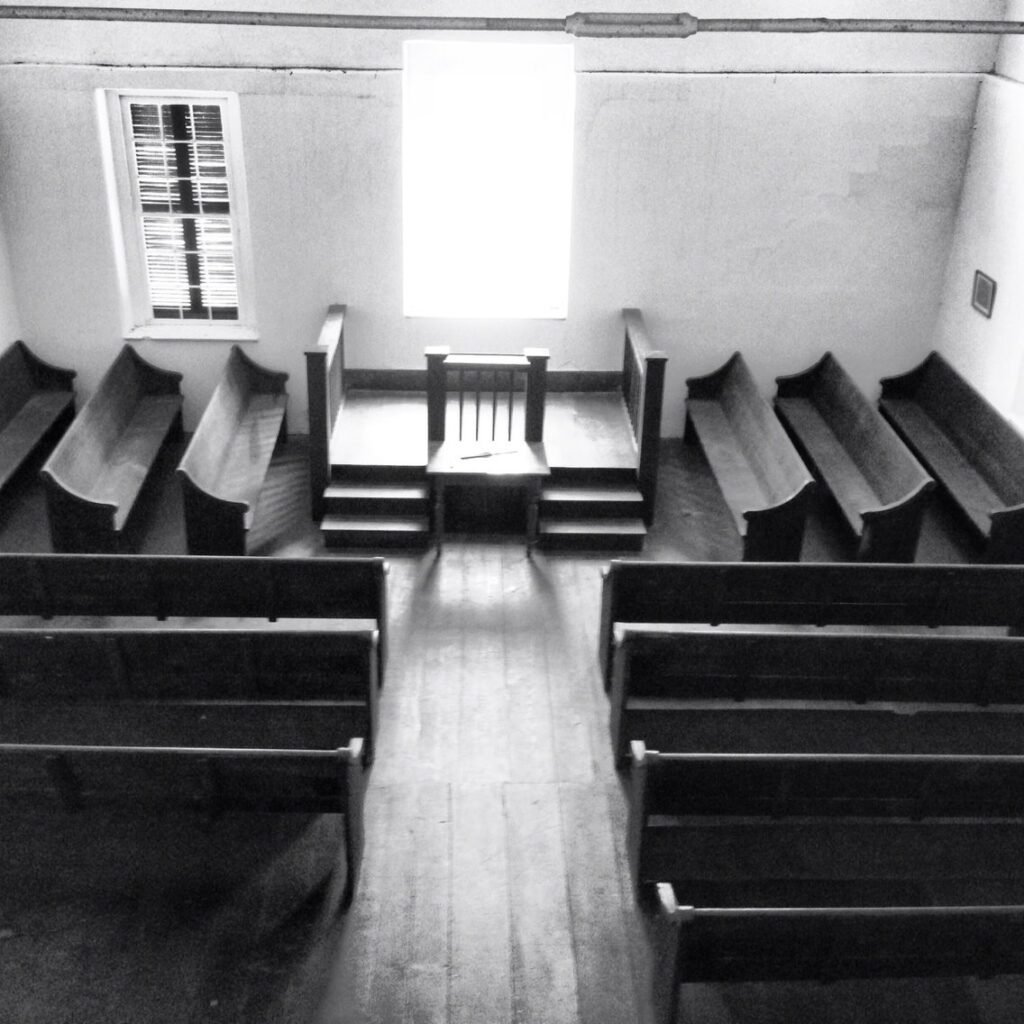 Interior Old Brick Church, South Carolina